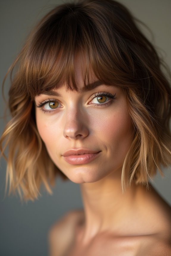 curtain bangs blend seamlessly with layered cuts