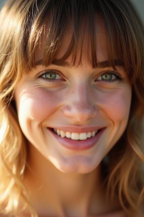 curtain bangs elongate round faces