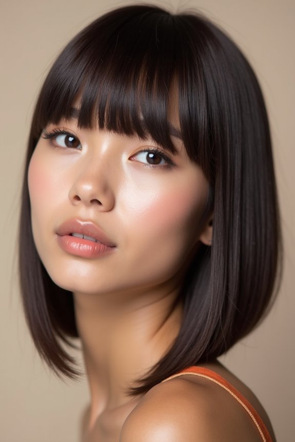 curtain bangs for straight hair
