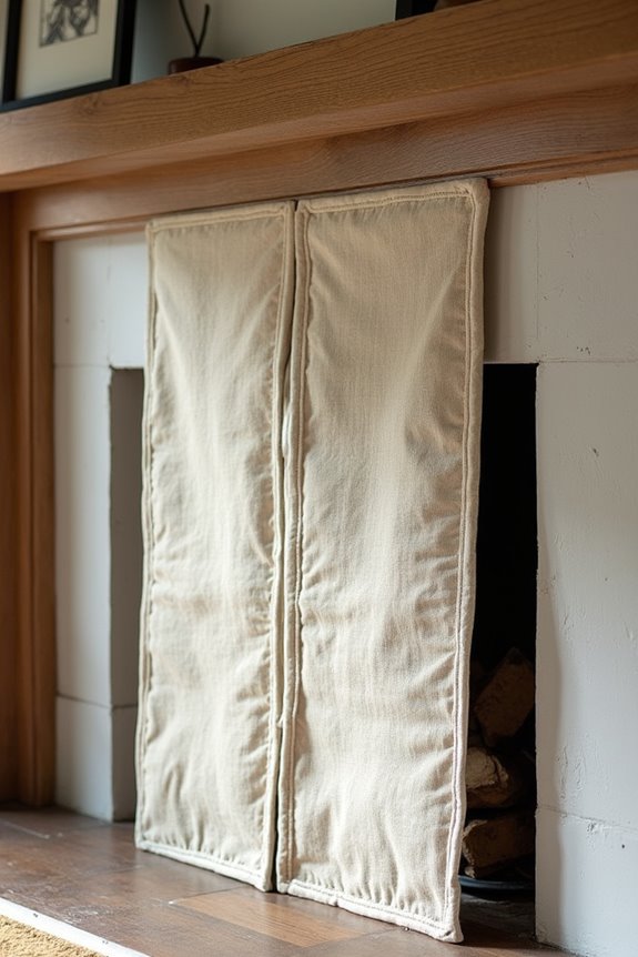 diy folding fabric fireplace screen