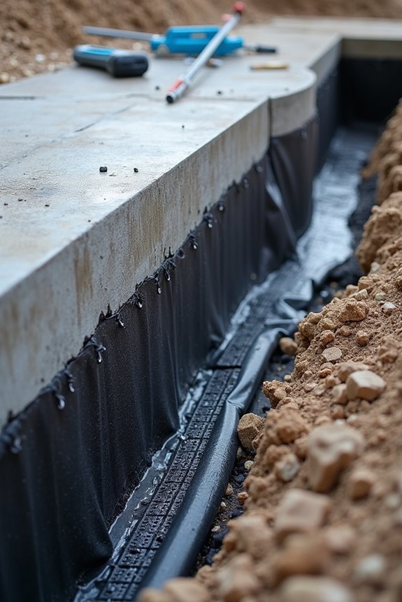 drainage waterproofing moisture controlled slab