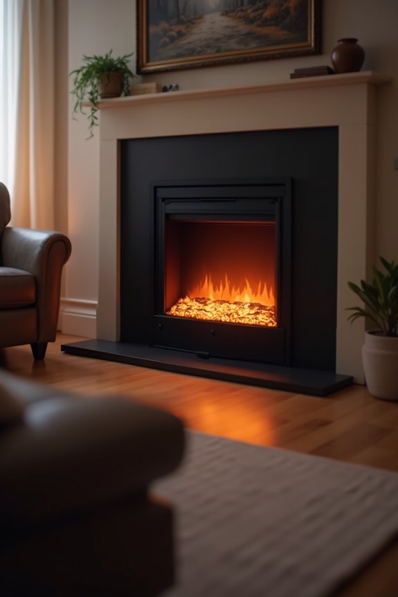 electric fireplace for supplementary heat