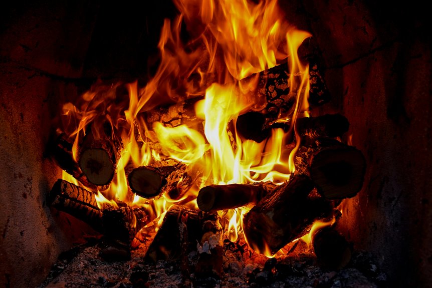 fireplace components and combustion details
