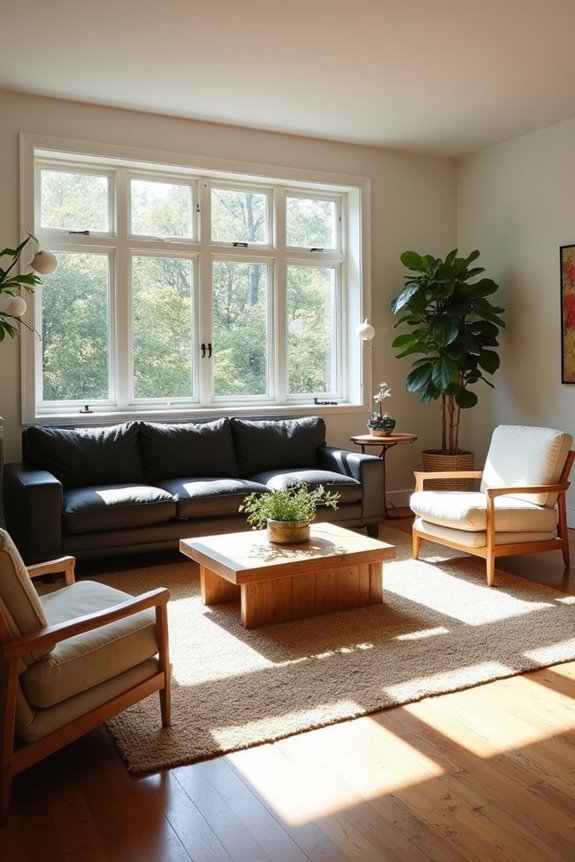 float furniture away from walls
