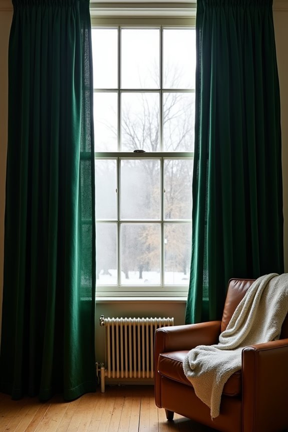 floor to ceiling thermal curtains insulate