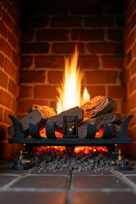 open fireplace and clean view