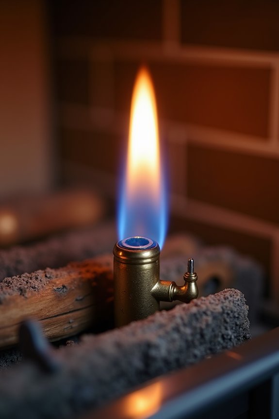 pilot light and thermocouple identified