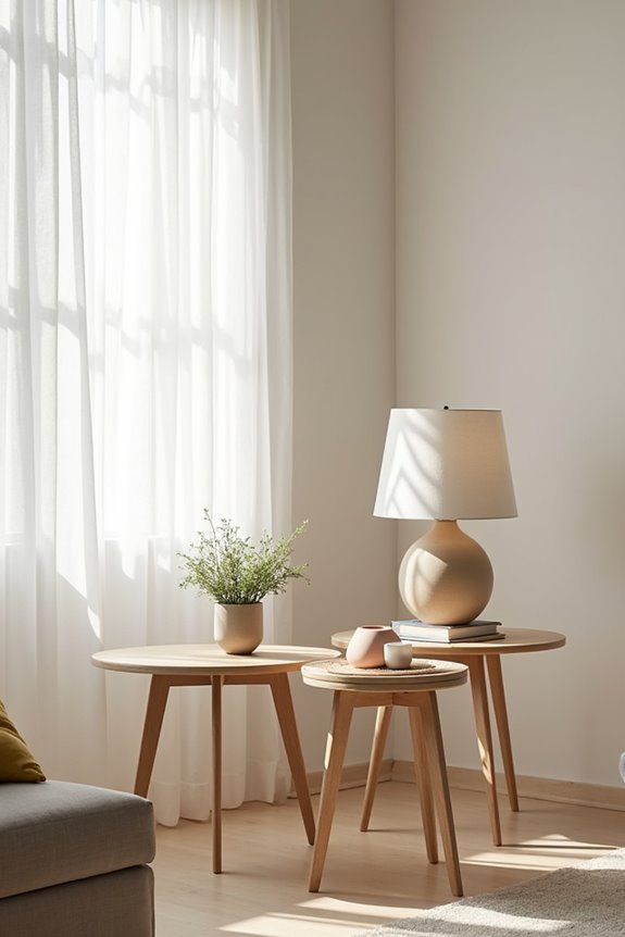 How to Decorate Your Living Room With Simple Things 7 side tables balance seating area