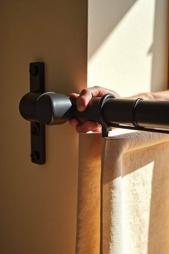 10 Steps to Hanging Curtains Like a Pro 3 sturdy rod centered supports