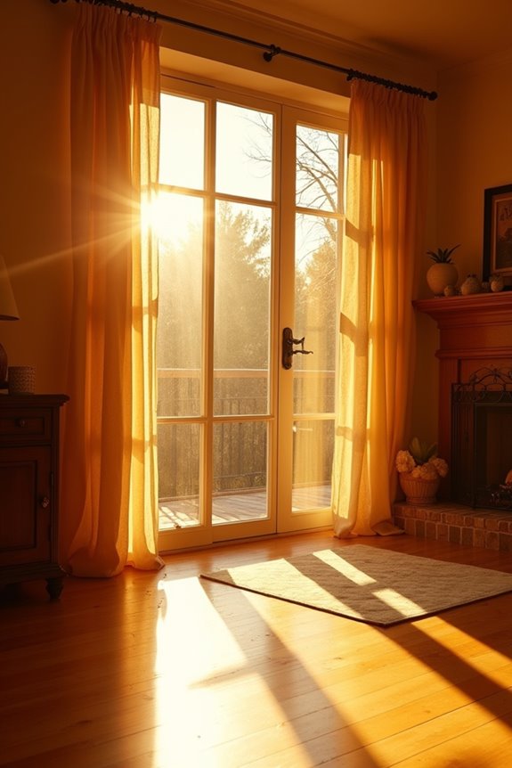 timing curtains maximize solar gain