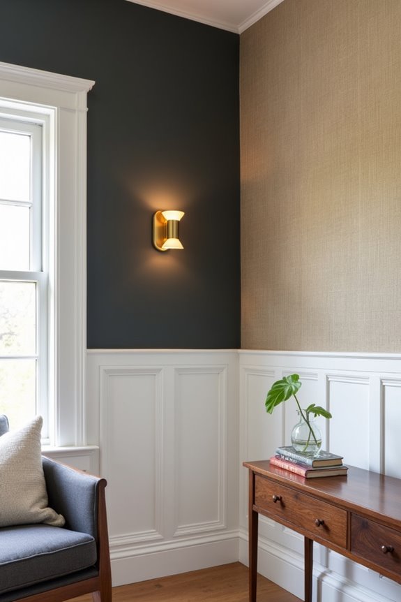5 Living Room Wall Decor Ideas to Transform Your Space 2 accent wall removable wallpaper molding combo