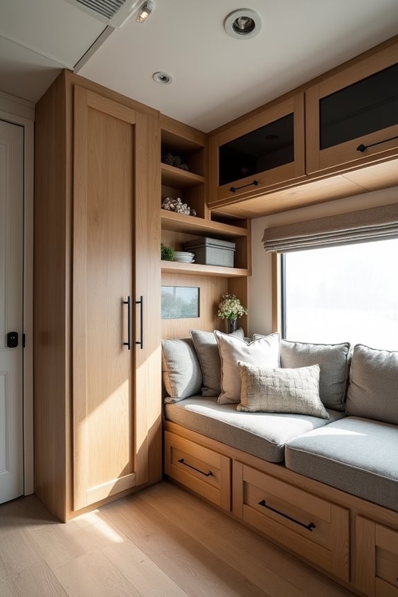 10 Mobile Home Living Room Ideas to Maximize Your Space 4 built in storage under seats efficiently