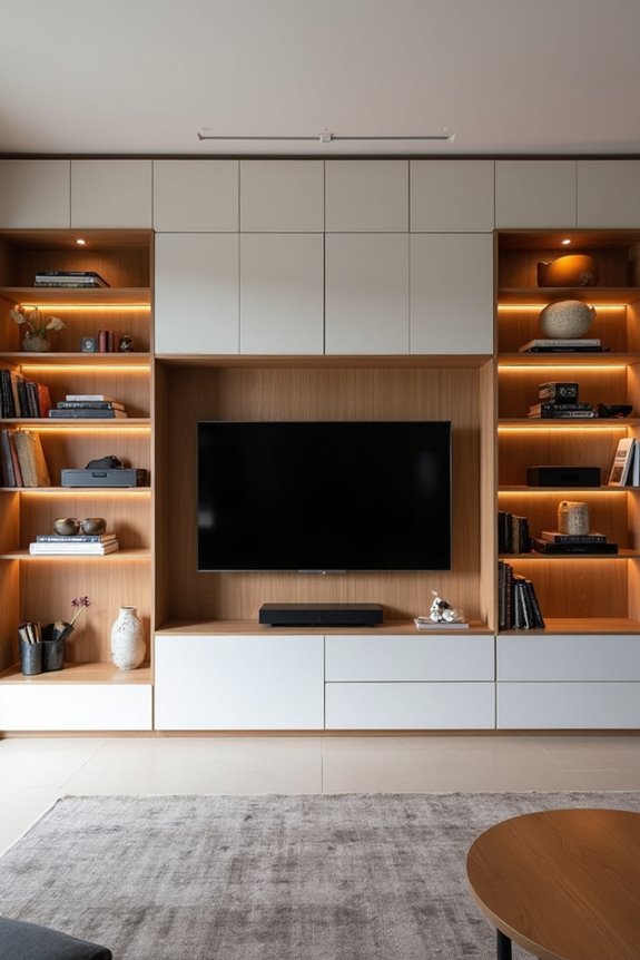 10 Entertainment Center Ideas to Transform Your Living Room 3 built in wall unit versatility