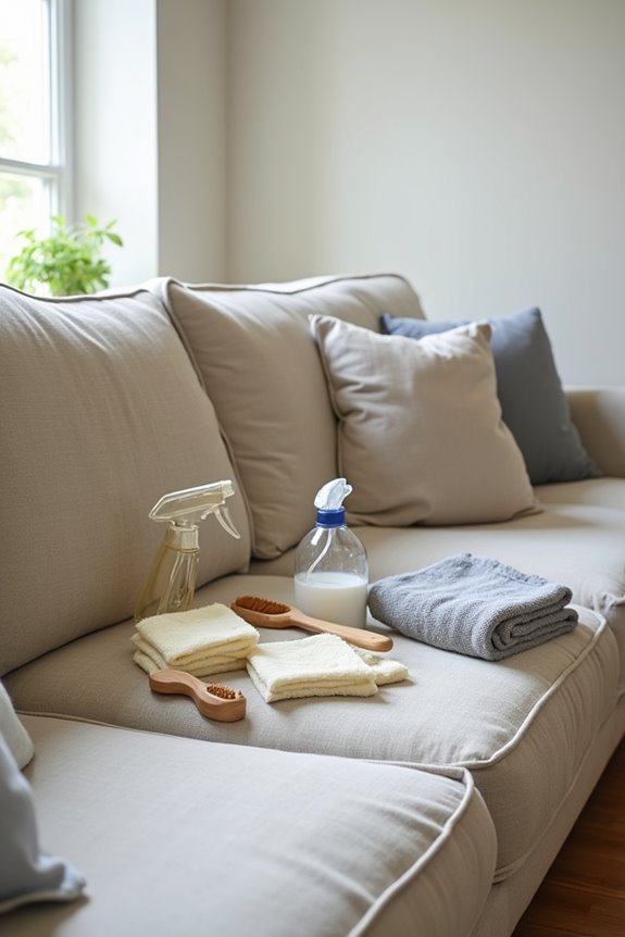 7 Budget-Friendly Ways to Transform Your Old Sofa 1 deep clean sofa before renovation
