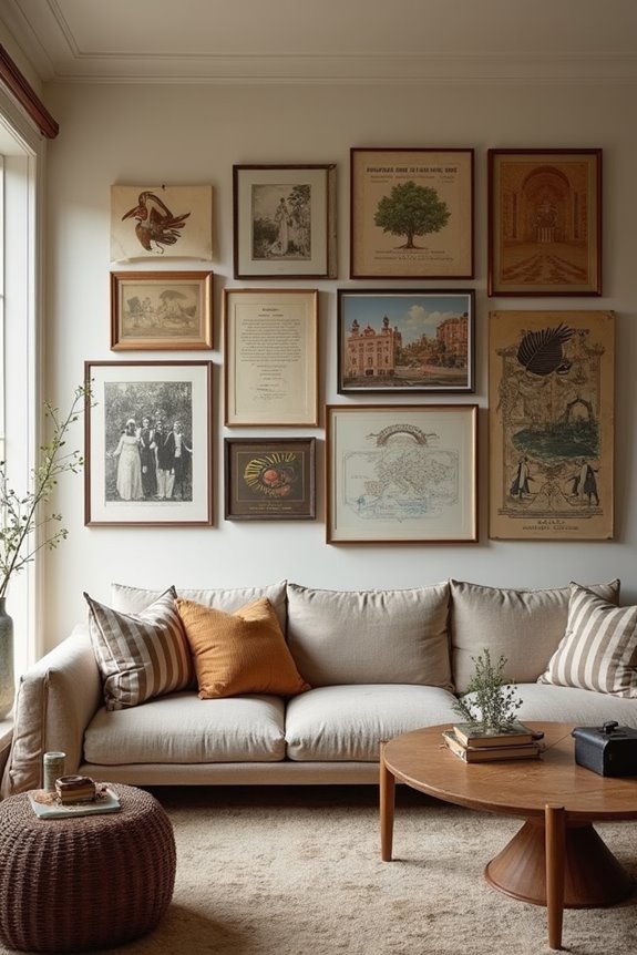 5 Living Room Wall Decor Ideas to Transform Your Space 3 eclectic wall storytelling gallery