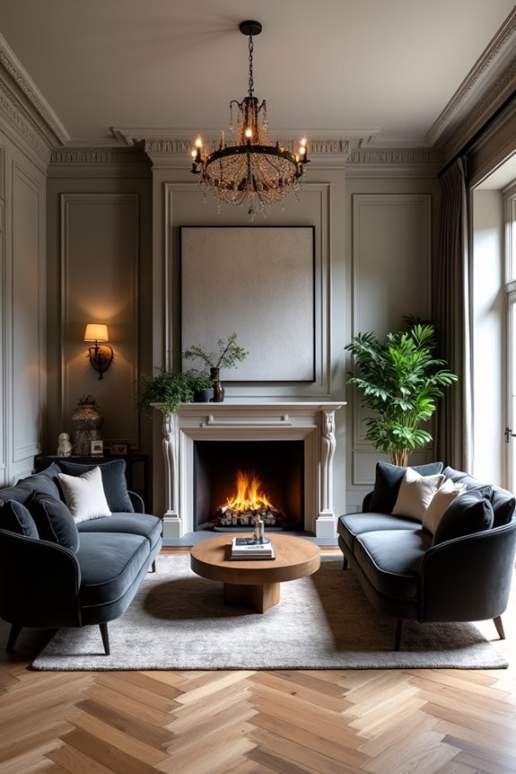 5 Formal Living Room Ideas to Elevate Your Home 1 focal centered layered lighting durable fabrics