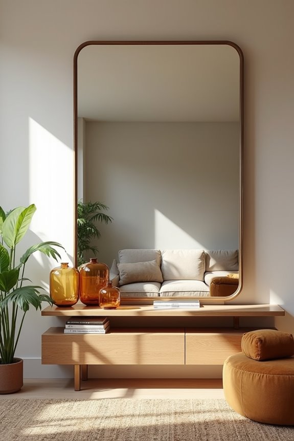 large statement mirror focal point