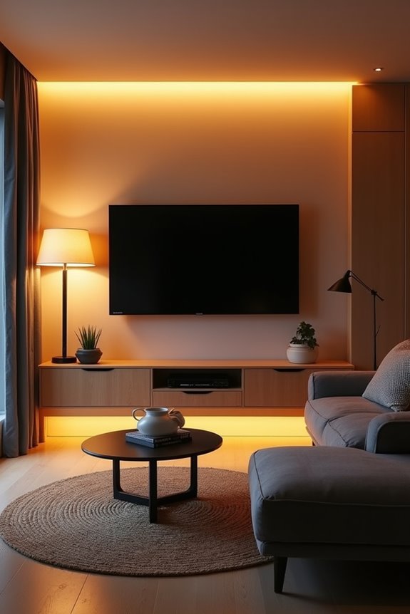 layered lighting for dark walls