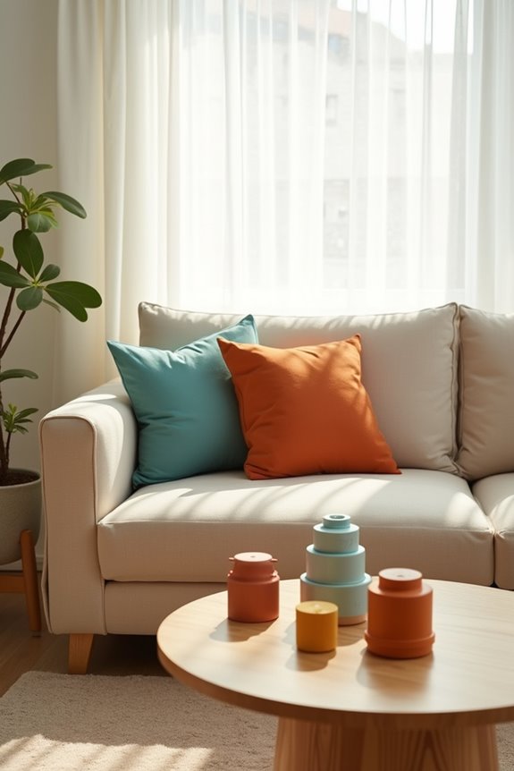 neutral base pastel accents balanced palette