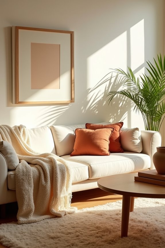 neutral walls cozy minimalism