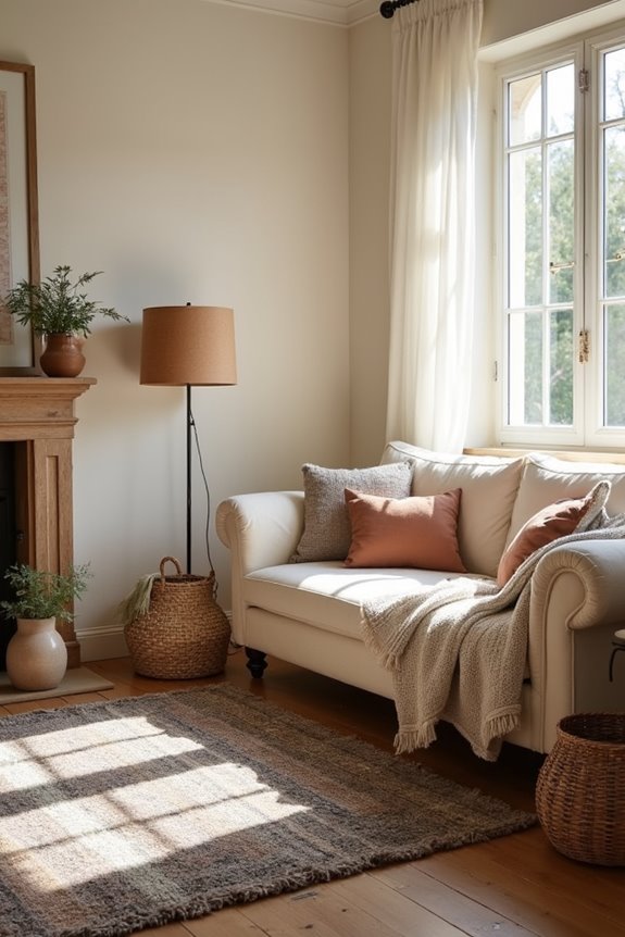 10 Sitting Room Ideas to Transform Your Space 3 rugs throws add warmth