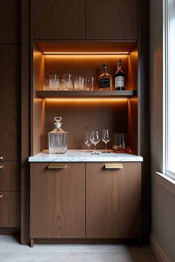 sustainable wood with glam accents