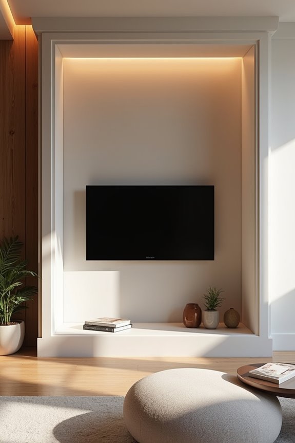 tuck tv into alcove