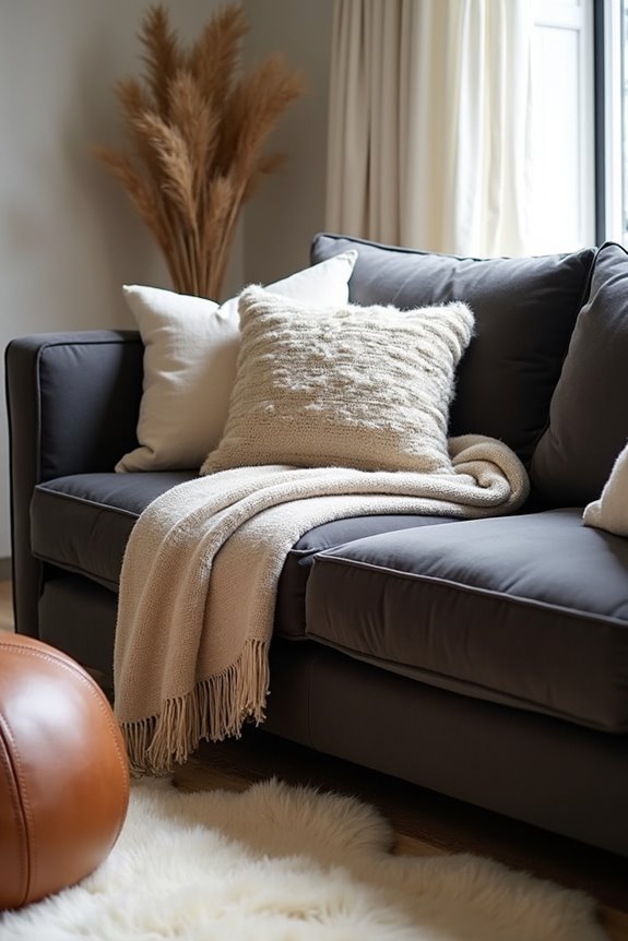 7 Sofa Ideas to Transform Your Living Room 4 velvet boucl linen layering