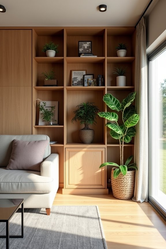 7 Living Room Ideas to Transform Your Single-Wide Trailer 3 vertical storage to maximize space