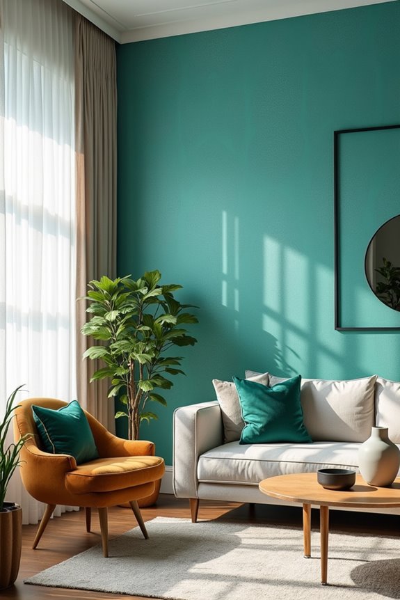 vibrant turquoise energizes spaces